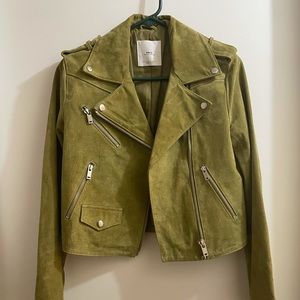 Mango Leather Jacket—XS